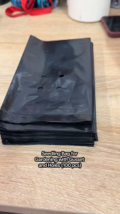 【New Arrivals】50/100PCS Seedling Bag Plastic Black Seedling Nursery Pots Seed Grow Bags Flower Plant Breathable Container Garden Vegetable Planting Pots For Gardening Small & Big Sizes Potters