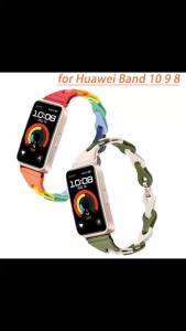 New Chain Silicone Band for Huawei Band 10 9 8 Women Fashion Sport Watchband for Huawei Band10 Colorful Girls Ultra-narrow Strap