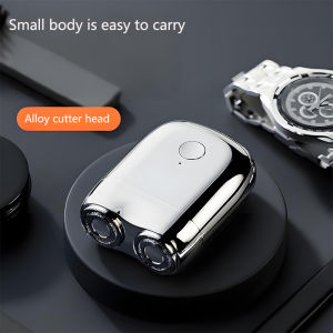 Mens Dual Head Magnetic Suction Electric Shaver TYPE-C Charging Waterproof Portable Electroplated Body Mini Shaver