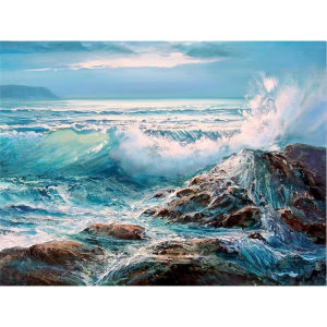 500 1000 1200 2000pcs Jigsaw Puzzle Beach Wave Ocean Landscape Seaside Scene For Adults Brain Teaser Family Game Gift