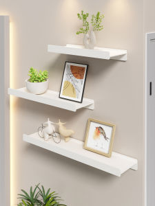 Wall-Mounted Shelf Living Room One-Row Partition Wall Decorative Bookshelf Support Bracket Shelf Layer Modern Simplicity
