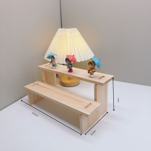 2-5 Tiers Wooden Display Rack Cosmetic Perfume Display Stand Doll Toys Stepped Desk Storage Home Desktop Organization