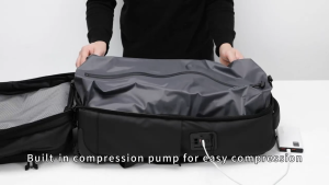 SEA CHOICE 2-in-1 Multifunction Trolley Backpack Vacuum Bag-Expansion USB Charging Waterproof Anti-Theft Luggage Bag Waterproof Anti-Theft Suitcase Backpack
