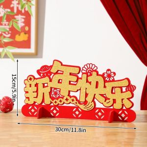 2025 Spring Festival Decoration New Year Desktop 3D Ornaments The Year of Snake Wall Hanging Chinese New Year Joyful Decoration