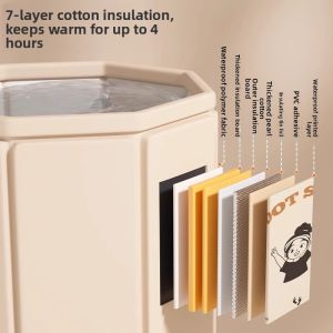 MONLEYTA | Foldable Portable Foot Bath Tub Over Knee High Leg Heightening Foot Soak Bag Home Use Foot Wash Basin Deep Bucket Manleyta