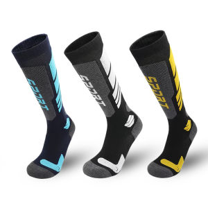 3 Pairs Merino Wool Ski Socks for Men Thermal Knee High Winter Socks Thick Warm Snowboard Hiking Socks with Cushion Support