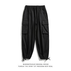 WUKONGYOUHUO | Quần Jogger Dây Rút Rộng Vintage