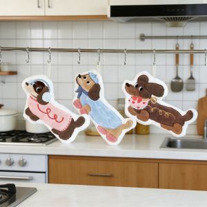 Cartoon Dog Shaped Hand Towel. Super Absorbent and Quick Drying Suitable for Wiping Hands in Bathrooms and Kitchens