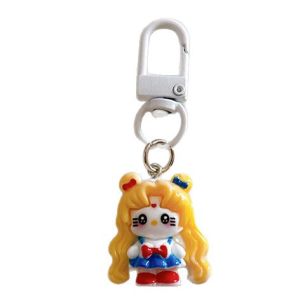 Cute girly KT cat keychain pendant cartoon bag hanging decoration student backpack accessory small gift for bestie