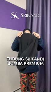TudungSiComel SriKandi HITAM -Tudung Army Navy Bomba