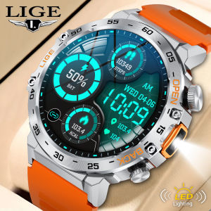 LIGE 2025 Smart Watch Men Sport Watches LED Flashlight 360*360 Ultra HD Screen Waterproof Fitness Bluetooth Call Men Smartwatch