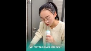 [Deal Độc Quyền] Máy tăm nước cầm tay gấp gọn mini du lịch Maxcare UltraSonic Max456P Phun xoay 360 độ Chống nước IPX7 dung tích 160ml