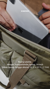 Bodypack Oblivate Laptop Shoulder Bag 14-Inch Tas Selempang Kerja Kuliah Sekolah Praktis 17 L