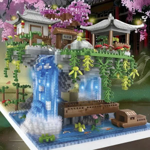 Bộ Khối Xây Dựng Mini Sakura Architecture Peach Blossom Pool 1314Pcs Bonsai House Đồ Chơi Giáo Dục Dành Cho Lứa Tuổi 14+
