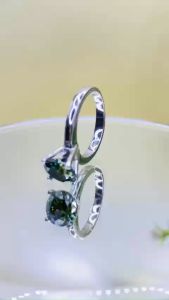 Nhẫn moissanite Mỹ D/FL kiểm định GRA kiểu 4 chấu 8mm Nhẫn bạc nữ xi bạch kim đẹp Nhẫn kim cương nhân tạo moissanite thiết kế sang trọng và đẳng cấp - KIM LỘC PHÁT N4CT8L