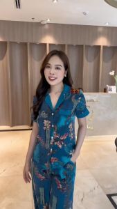 Set bộ họa tiết pijama có túi - MS0289