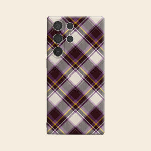Purple Diagonal Plaid Luxury Fashion Full Lens Protective Case for Samsung Galaxy S26 S25 S24 A56 A36 Plus Ultra