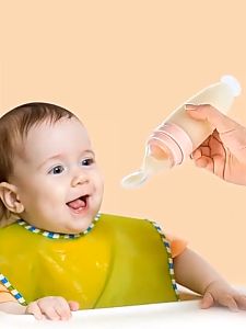 [ForeverBest]ช้อนป้อนอาหารลูกน้อย บีบป้อนด้วยช้อน แบบพกพา กันรั่ว วัสดุซิลิโคน ช้อนบีบขวดซิลิโคนเด็ก ช้อนป้อนอาหาร 90ML