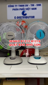 Quạt để bàn Senko B1216 3 tốc độ gió 100% đồngCông suất 40WĐường kính cánh 29cm Chỉ giao màu ngẫu nhiên - Hàng Chính hãng