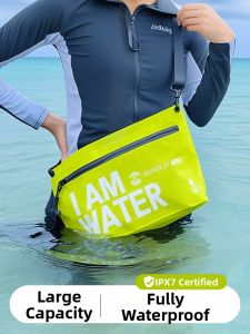 Waterproof Phone Pouch & Bag - Sealed for Swimming Rafting Floating Diving Beach & Water Park - Rainproof Large Capacity Crossbody