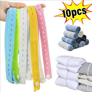 YESPERY 10Pcs Elastic Bands Nylon with Button Hole Elastic Webbing DIY Craft Clothes Quilt Closet Organizer