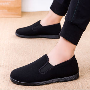 Comfortable Slip-On Mens Canvas Shoes for Seniors
