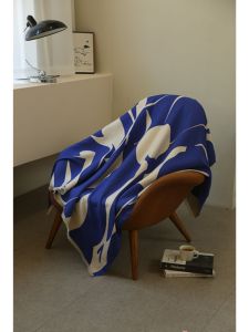 หรูหราสไตล์เครื่องบินโซฟาผ้าห่ม Office Home Nap นักเรียน ผ้าห่ม อุ่น โพลีเอสเตอร์ ไฟเบอร์ Four Seasons Universal ลายทาง