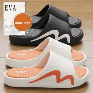 Anti-Odor Mens Slippers Outdoor Beachwear Summer Trend Sports Thick Bottom EVA Flat Sandals Breathable Comfortable Casual Shoes