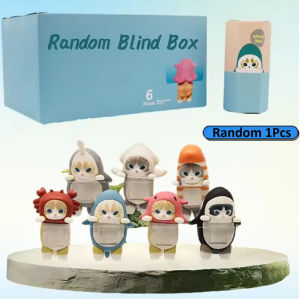 Sonny Angel Hippers Mofusand Blind Box Party Mini Doll Shark Cat Action Doll Fashion Play Handmade Decoration Gift