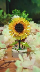 Eternal SunFlower Building Block Rose Flower Assembling Creative Educational Toys Bouquet For gifts