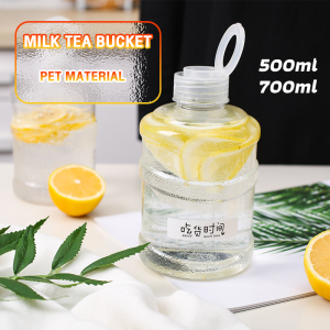 MaxPlus Mini Water Bucket Tumbler Creative Mineral Water Bottle 700ml 500ml