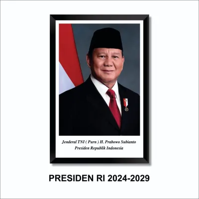 Foto Presiden dan Wakil Presiden dengan Bingkai MDF Tebal 6 mm ukuran 20 x30 cm