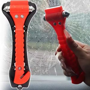 2 in 1 Car Emergency Tool Safety Hammer Window Breaker Built in Seatbelt Cutter Carbon Steel Car Escape Rescue Glass Breaker Kit