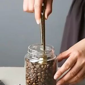 Multipurpose Stainless Steel Coffee Spoon with Clip/Sudu Kopi Keluli Tahan Karat Serbaguna dengan Klip