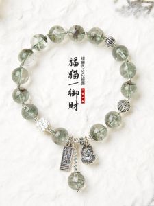 Natural Green Ghost Bracelet S925 Silver Fresh Style for Women Unique Gift Fresh Spring Summer Fashion Jewelry Accessories