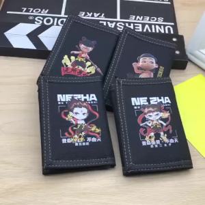 哪吒之魔童闹海短款钱包卡通动漫青少年国潮时尚帆三折大容量钱夹