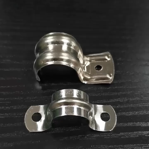 100Pcs Pipe Clamp Stainless Steel U Type Saddle Clip