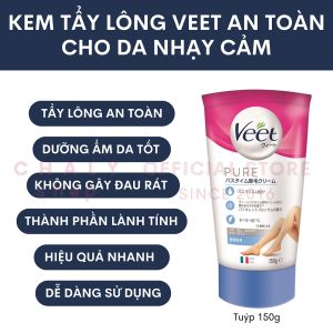 Kem tẩy lông Veet dành cho da nhạy cảm 150g Nhật