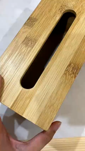 Hộp đựng giấy ăn ECOHUB bằng tre Chữ nhật (Size: 23x12xH12.5cm) | EH057