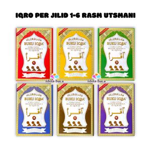 Buku IQRO Set 6 Buku Per Jilid 1-6 Rasm Utsmani