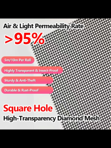 Anti Mosquito Window Net Thickened Stainless Steel Security Mesh Window Screen Anti Mosquito Cat & Rat Proof Net for Home Door Windows Apartment Jaring Keselamatan 防蚊金刚网