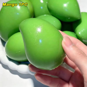 Handmade Crispy Lemon Stress Ball Squeeze Toy Color-Changing Crunchy Mango Squishy Fidget Toy ASMR Sensory Stress Relief Toy