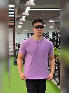 High Elasticity Warm Fleece Stitching Fitness T-shirt
