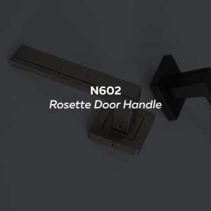 NOBLEZA Rosette Kunci Pisah Handle Gagang Pintu Black Matte Satin Black Nikel N212