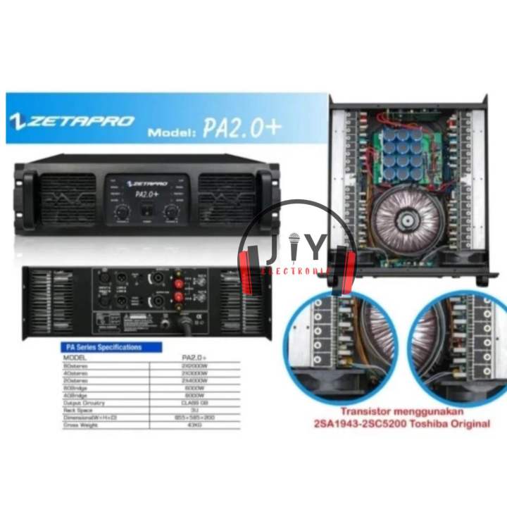 Power Zetapro 2 Channel Class GB PA 2.0 PA-2.0 PA-2.0 Original | Lazada