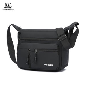 LouisWill Shoulder Bag Casual Lightweight  Bag Waterproof Bag Travel  Bag  Multiple Pocket Bag Scratch-Resistant  And Wear-Resistant Bag Mens Fashionable Crossbody Bag