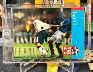 DAVID BECKHAM ROOKIE CARD ⚽️ อังกฤษ แมนยู 🏴 การ์ดสะสมฟุตบอล FIFA 🌎 1997 Upper Deck FIFA WORKD CUP 🇬🇧 🏴 England ⚽️ FRANCE ’98 หายาก ⚽️🇺🇸 เดวิด เบคแฮม ❤️ สวย NM