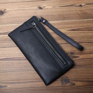 dompet panjang wanita kekinian bertali pendek bahan kulit pu dompet uang kartu trendy kekinian