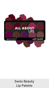 Swiss Beauty All About Lip Palette With 10 Pigmented Colors 12gm |Creamy Matte Finish Lip Colors Lipstick |Travel Friendly Lip Palette