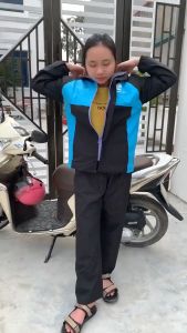 Bộ Quần Áo Mưa Gió Kháng Nước Chống Lạnh .Áo mưa bộ người lớn 1 người siêu chống thấm 2 lớp nam nữ